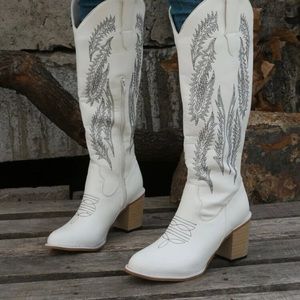 White cowboy boots